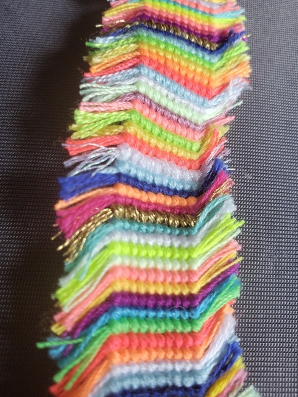 Colorful Rag Rug Friendship Bracelet - White Closure - Picture 2 of 4